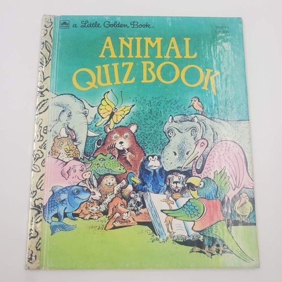 ANIMAL QUIZ BOOK Little Golden Book Edith Kunhardt Western Publishing 1983 - Picture 1 of 6